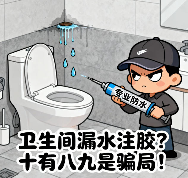 卫生间漏水注胶？十有八九是骗局！揭秘“一斤胶上百元”的补漏陷阱